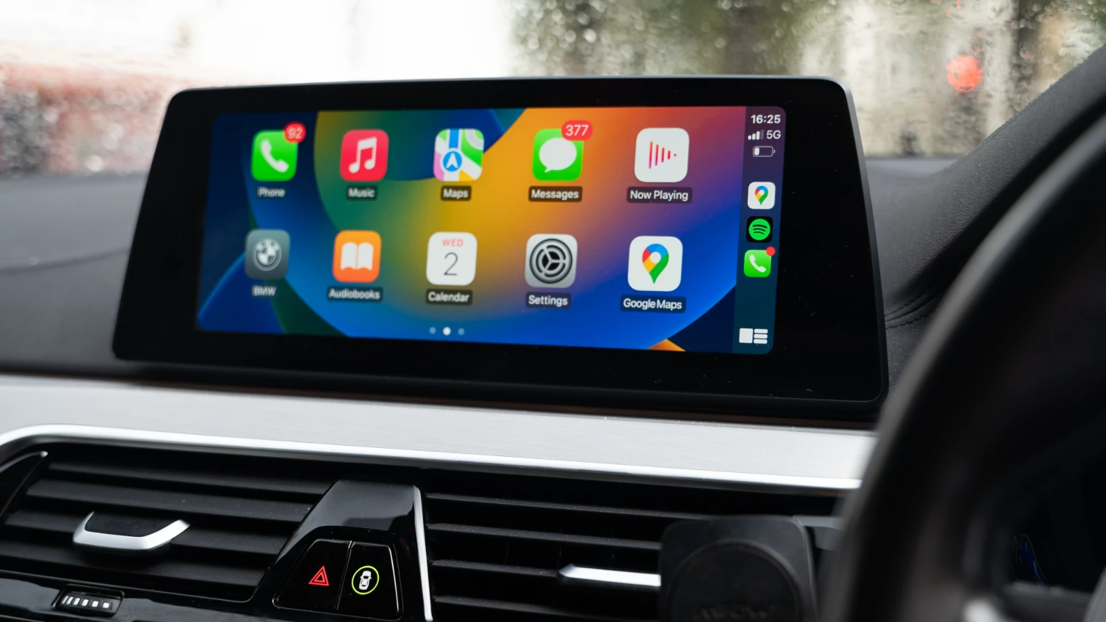Apple CarPlay running full-screen on a BMW iDrive display after coding by ACR Automobile